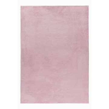 Pouffy vloerkleed fluffy hoogpolig loper 80x150cm roze