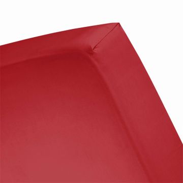 Cinderella hoeslaken 160x210/220cm jersey rood (tot 25cm)