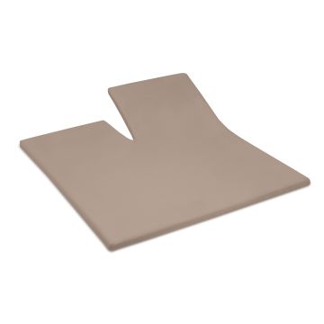 Cinderella enkele splittopper hoeslaken 160x200/210cm badstof taupe (tot 15cm)