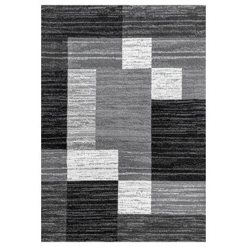 Base Grid tapis poils ras rectangle 240x340cm noir