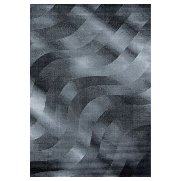 Costa Roly tapis poils ras coureur 80x250cm noir