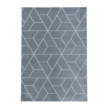 Efor Korz tapis poils ras rectangle 120x170cm gris