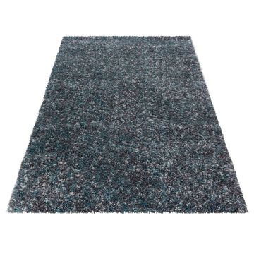 Enjoy Shaggy tapis poils longs rectangle 160x230cm bleu