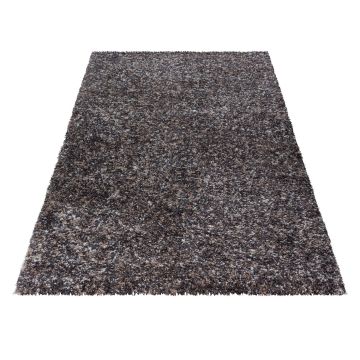 Enjoy Shaggy tapis poils longs rectangle 80x150cm taupe