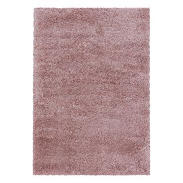 Fluffy Shaggy vloerkleed hoogpolig rechthoek 60x110cm roos