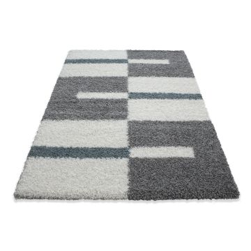 Gala Shaggy tapis poils longs rectangle 60x110cm turquoise