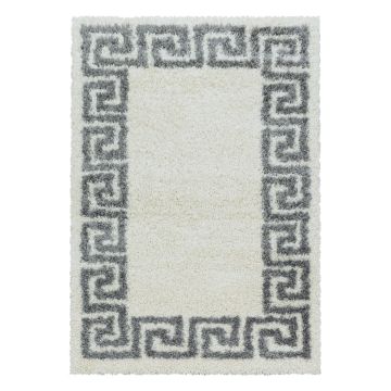 Hera Shaggy vloerkleed hoogpolig loper 80x250cm crème