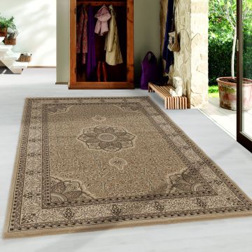Kashmir Indi vloerkleed laagpolig rechthoek 160x230cm beige