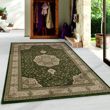 Kashmir Indi tapis poils ras rectangle 80x150cm vert