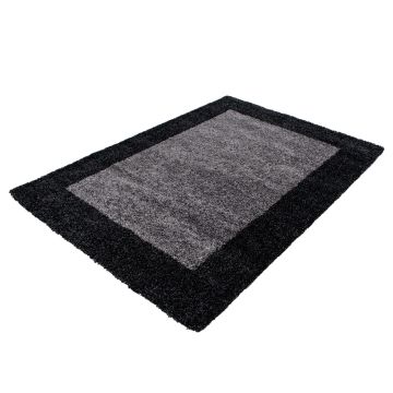 Life Shaggy Schaduw vloerkleed hoogpolig rechthoek 120x170cm antraciet