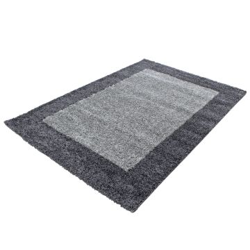 Life Shaggy Schaduw vloerkleed hoogpolig rechthoek 240x340cm grijs