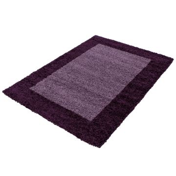Life Shaggy Ombre tapis poils longs rectangle 80x150cm lilas