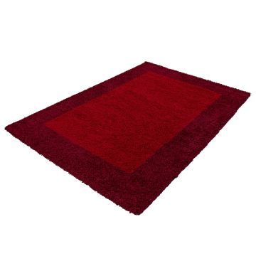 Life Shaggy Schaduw vloerkleed hoogpolig rechthoek 240x340cm rood