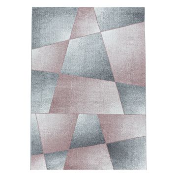 Rio Varie tapis poils longs rectangle 240x340cm rose