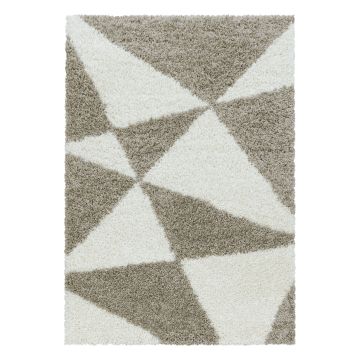 Tango Shaggy tapis poils longs coureur 80x250cm beige