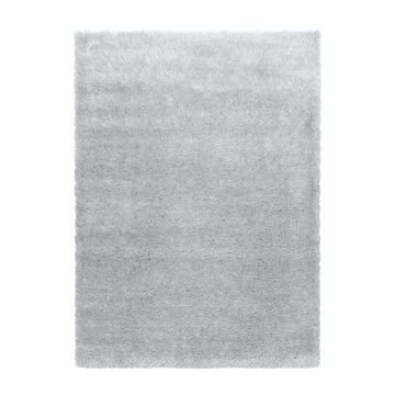 Brilliant Shaggy tapis poils longs rectangle 240x340cm argent