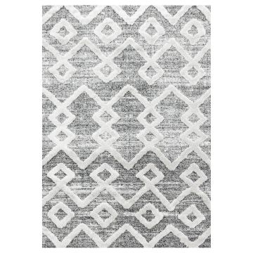 Pisa Kite tapis poils longs rectangle 80x150cm gris