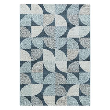 Royal Pic tapis poils ras rectangle 160x230cm bleu marine