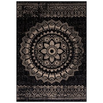 Sunny Kara tapis extérieur/intérieur rectangle 120x170cm noir