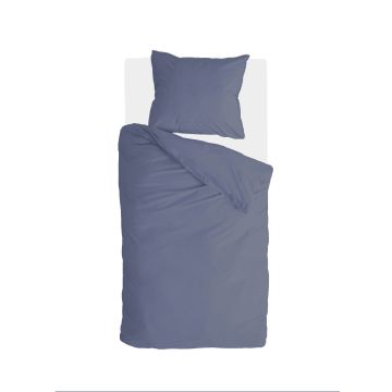Vintage Cotton dekbedovertrek 140x220cm blauw
