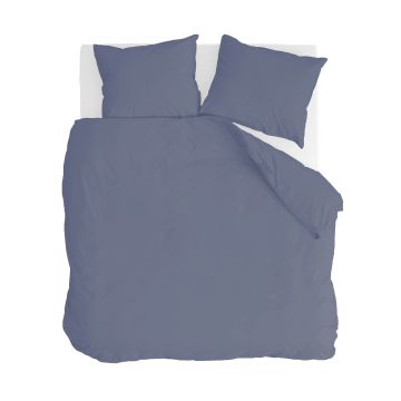 Vintage Cotton dekbedovertrek 200x220cm blauw