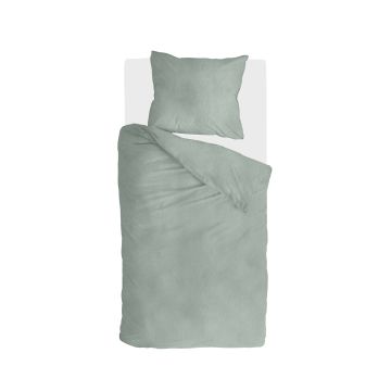 Vintage Flannel dekbedovertrek 135x200cm jade