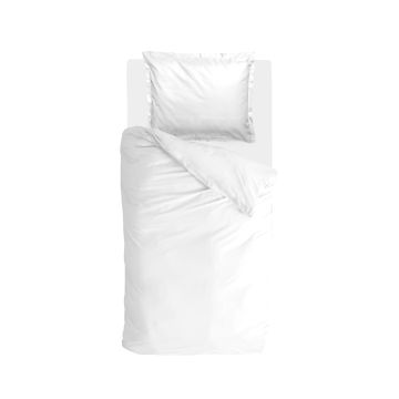 Vintage Satin dekbedovertrek 155x220cm wit
