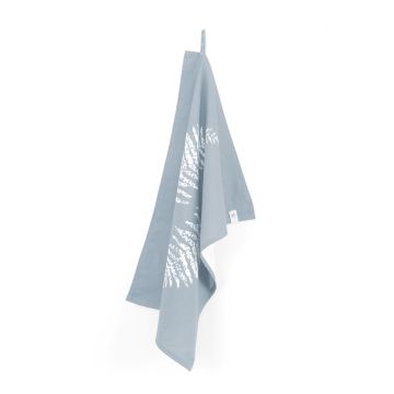 Dry with Leaves theedoek 50x70cm jeans blauw