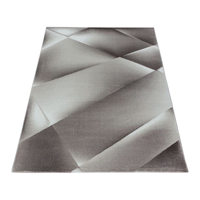 Costa Bary tapis poils ras rectangle 160x230cm brun