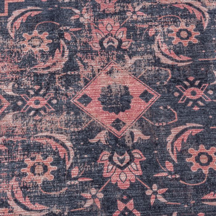 Fiesta Vintage antislip vloerkleed platgeweven rechthoek 120x170cm rood
