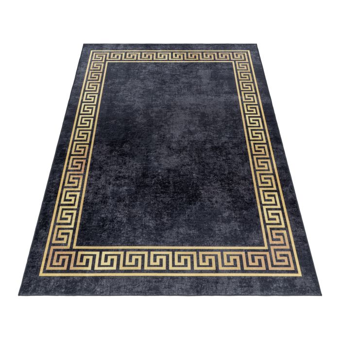 Fiesta Altin antislip vloerkleed platgeweven rechthoek 200x290cm zwart