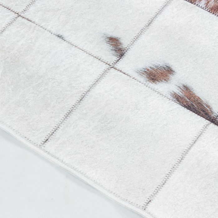 Fiesta Lapwerk antidérapant tapis tissé à plat rectangle 140x200cm blanc