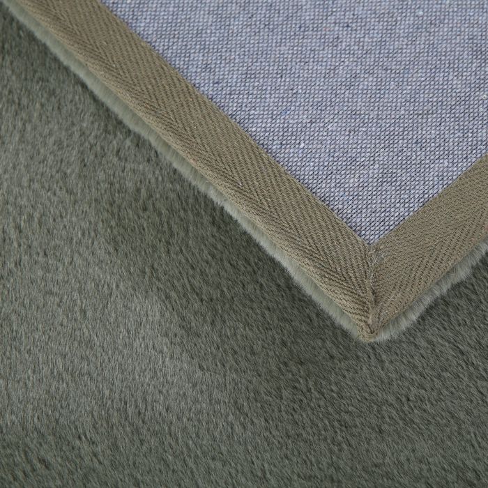 Pouffy vloerkleed fluffy hoogpolig rechthoek 140x200cm groen