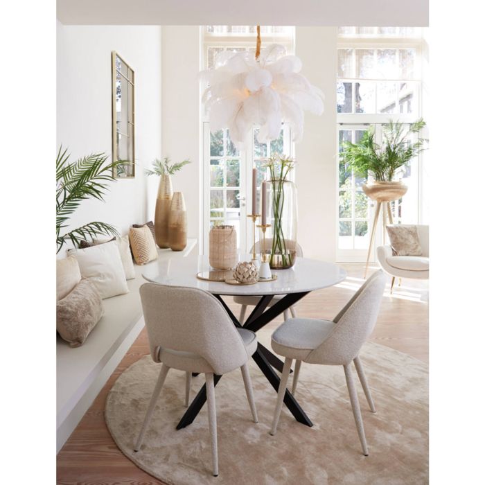 DJESLIN eetkamerstoel 57x51x84cm beige