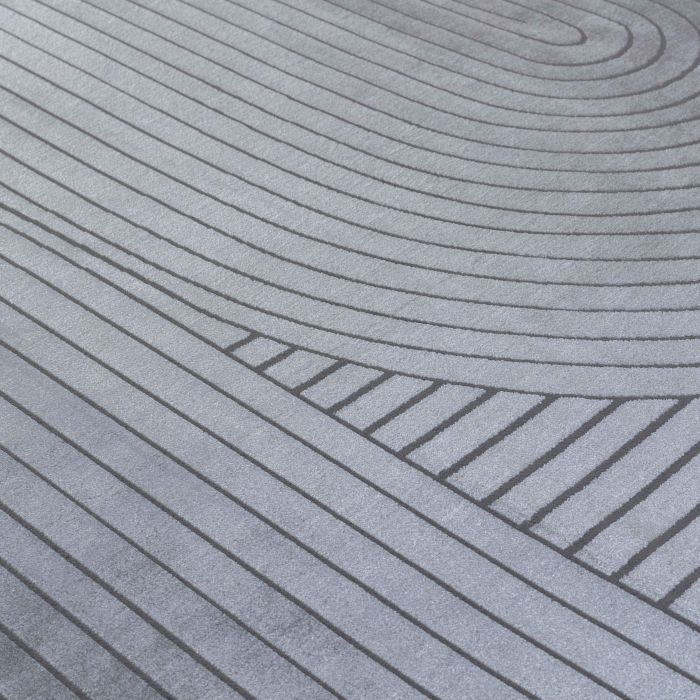 Style Orvyn tapis poils ras coureur 80x250cm gris